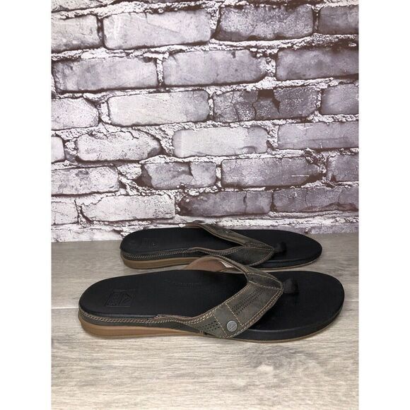 Reef Gray Synthetic Flip-Flops ￼Casual Beach Sandals Men Sz 11M US/44EU - Picture 10 of 16